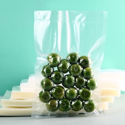 China High barrier embossed transparency vacuum food bags freezer heat seal fresh-keeping and pressure resistance cooked food vacuum bags for sale