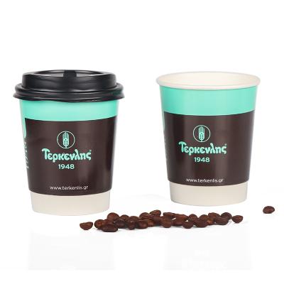 China Disposable Custom Food Containers Line Wallpaper Cups for sale