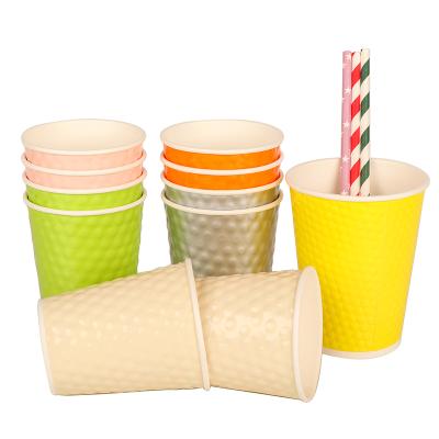 China Custom Disposable Party Wall Double Wall Hot Paper Cups for sale