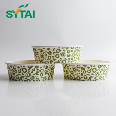 China biodegradable & disposable & Eco Friendly Disposable Biodegradable Kraft Soup Salad Takeout Paper Bowl for sale