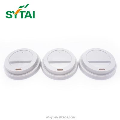 China Non Spill 8oz Disposable Plastic Cups With White Plastic Lids for sale