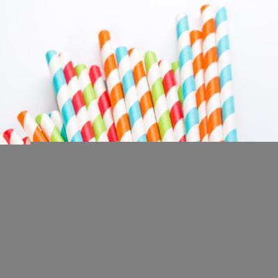 China Disposable Tableware Paper Drinking Straws Paper Straw Color Color Paper Straw for sale