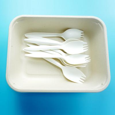 China Biodegradable Eco Friendly Biodegradable Cutlery Set Disposable Pla Knife and Fork Spoon for sale