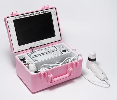 China Portable high definition cosmetics 10inch lcd screen skin&hair analyzer beauty salon like equipment for sale