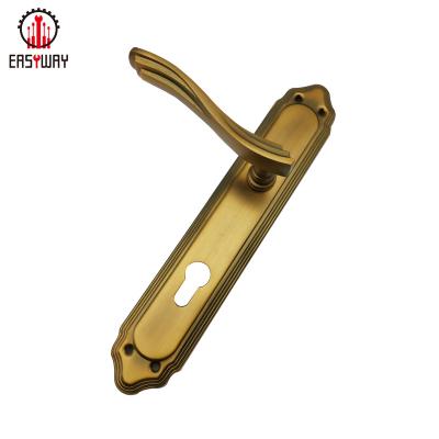 China Middle East Traditional Popular Design Cheap Price Iron Pulling Bedroom Door Handle Lock for sale