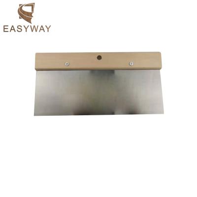 China SQUARE Wood Handle Construction Tools Polished Trapezoid Notched Blade Scraper for sale