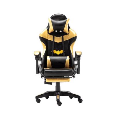 China (Size)Adjustable Yellow and Black Ergonomic Adjustable Computer Desk Silla Gamer Racer Game Gaming Racing Chair with Footrest for sale