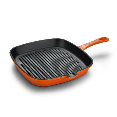 China Viable Hot Sale Cast Iron Enamel Cookware Nonstick Sauce Pot Frying Pan for sale