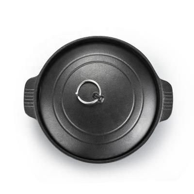 China Sustainable sale 19cm China manufacturer cast iron hot pot with cast iron lid cookware for sale