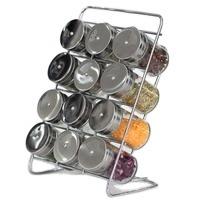 China Twelve Traditional Spice Jar Set Pieces With Metal Rack for sale