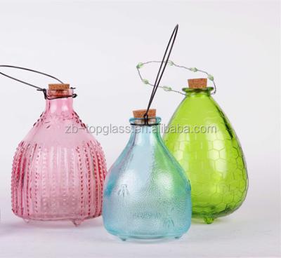 China Sustainable Decorative Glass Wasp Catcher With Painting for sale