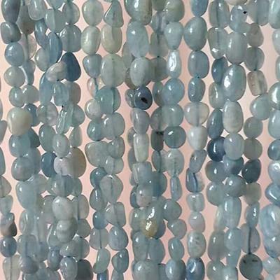 China Polishing 2017 Hot Sale Blue Aquamarine Loose Natural Jewelry String Tumble Stone Beads For Jewelry Making for sale