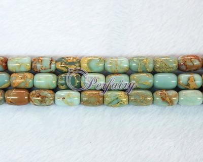 China Jewelry making half loose natural serpentine gemstone beads wholesale for sale