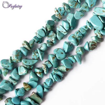 China 2017 Polish Wholesale Cheap Trend Gemstone Green Turquoise Small Chips Necklace Turquoise Loose Stones For Jewelry Making for sale