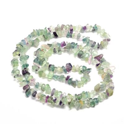 China Natural Irregular Polishing Fluorite Colorful Stone Beads Loose Beads For Jewelry Making DIY Bracelet Necklace Trinket 34 Inches for sale