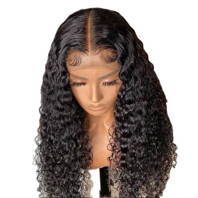 China Silky Straight Natural Brazilian Deep Wave Wig Real Virgin Color Cuticle Aligned Human Hair Hd Lace Front Wig For Black Women for sale