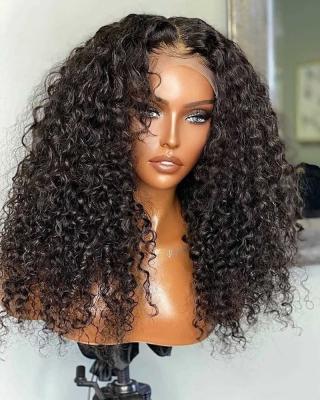 China Hd Cheap Raw Indian Virgin Body Wave Kinky Curly Hair Lace Front Wig For Black Women 360 Full Lace Hair Wig Vendors Lace Front Wig for sale