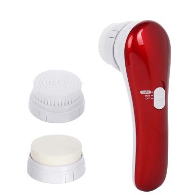 China CNAIER Electric Female Face Acne Cleansing Machine Mini Portable Facial Cleansing Brush Sonic Vibration 2-1 Treatment With Makeup Brushes for sale