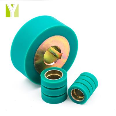 China Silicone with iron wire industry machine hot air seam roller dark edging machine spare parts silicone roller rubber sealing pulley for sale