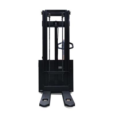 China Building Material Stores AXONE 1.0 Ton Mast Type Pallet Truck AC Motor Standing Portable Electric Stacker for sale