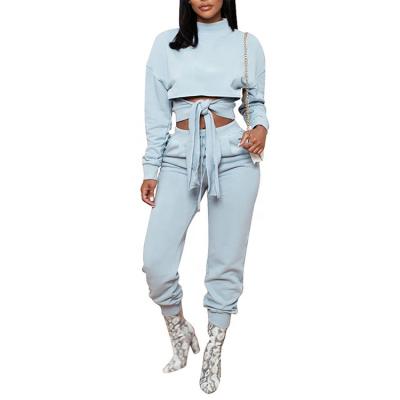 China New Style Breathable Clothing Sets Two Piece Outfits High Fashion Long Sleeve Loose Sweatpants Sets For Women for sale