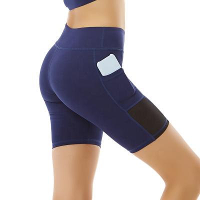 China Breathable Biker Shorts For Women With Pockets, High Waist Workout Shorts For Women Compression Yoga Shorts for sale