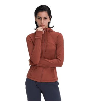 China Breathable Women's Active Slim Fit Zip Up Long Sleeve Quality Premium Hoodie Jacket for sale