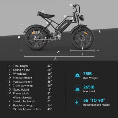 China EU USA 48V 18AH Steel Electric Bike E Bike Motorcycle Electric Bicycle With 20inch Fat Tire for sale