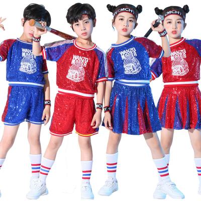 China Multi Color Child Tracksuits QUICK DRY Boys Fits 2022 Kids Dance Costume Kids 2 Piece Skirt Set for sale