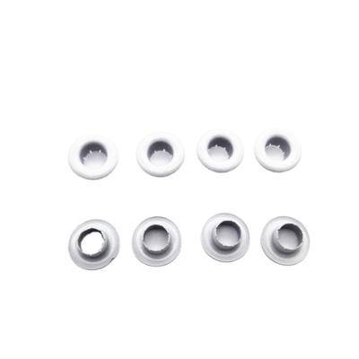 China IRON Durable Using Low Price Cover Metal Snap White Paint Garment Buttons Eyelets for sale