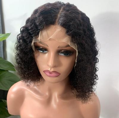 China Jerry Curl Huge Stock Lace Front Short Curly Bob Jerry's Virgin Hair JC Wig With Swiss Lace Front 13*4 for sale