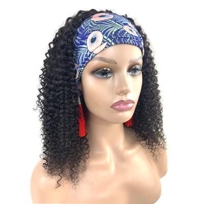 China Kiki Curly Headband HumanHair Brazilian Curly Wigs Wholesale Curly Hair Band Wig For Women for sale