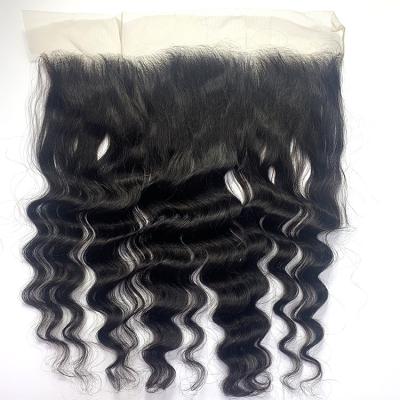 China LOOSE DEEP WAVE Lace Frontal Closure 13*4 Ear To Ear Hair Lace Frontal Peruvian Headband With Baby Hair Natural Hairline Dee for sale