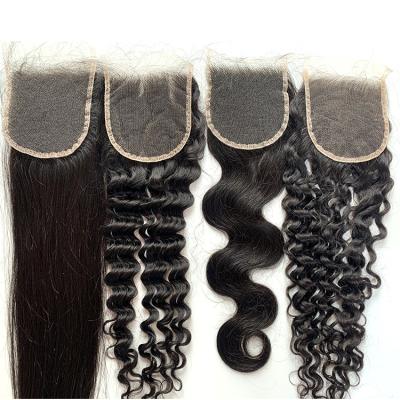 China HAIR 4x4 Lace Front Wig JF Wig 100% Brazilian Silky Straight Breathable Swiss Silk Closure Natural Black Cuticle Aligned Hair Wholesale Seller for sale