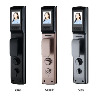 China Full Automatic Visible Hole Camera Home Security Password Fingerprint Smart Lock With CCTV for sale