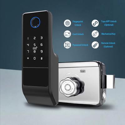 China Waterproof Home Security Touch Screen Keypad Digital Door Lock Password Master Code Smart Keyless Rim Lock For Iron Steel Door for sale