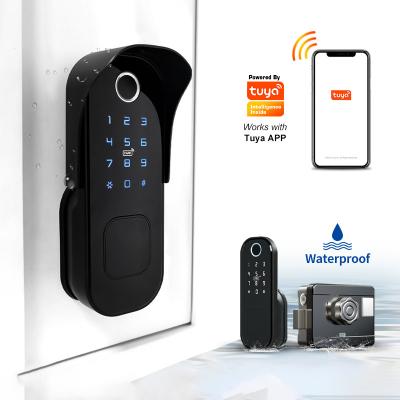 China Home Security Fingerprint Entry Touch Screen Keyless Numeric Keypad Digital Waterproof Smart Door Lock for Home Offices for sale