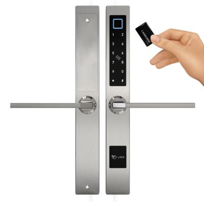 China Home Office Frame Apartments Hotel Alumimum Door Lock Modern Design Sliding Door Handle Glass Smart Lock for sale