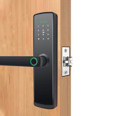 China Tuya keyless wifi smart apartment entrance lock with fingerprint reader 100 pcs for sale