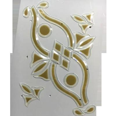 China Modern Yellow Gold Beveled Glass Clusters For Cabinet Door Wardrobe Stained Glass Beveled Clusters for sale