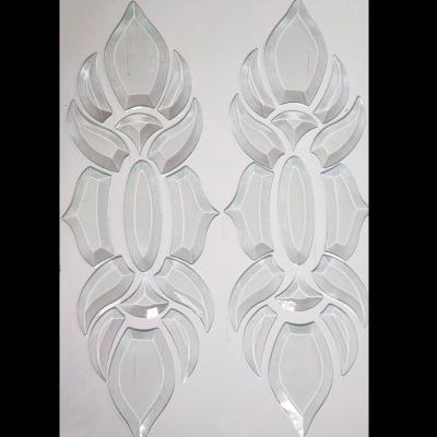 China Modern Customized Beveled Cluster Glass Clearly Stained Beveled Glass Clusters for sale