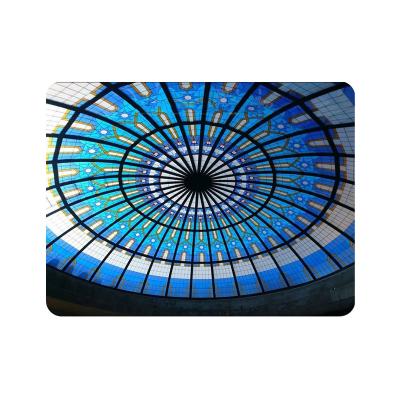 China Tiffany Contemporary Custom Decorative Glass Dome Stained Glass Arched Skylight for sale