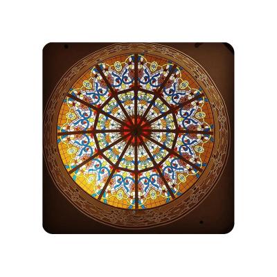 China Contemporary Custom Decorative Technique Tiffany Glass Dome Stained Glass Arched Skylight for sale