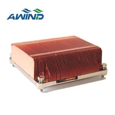 China Heatsink High Power CPU Cooler Aluminum Copper Bent Fin Radiator For 300W Heat Source for sale