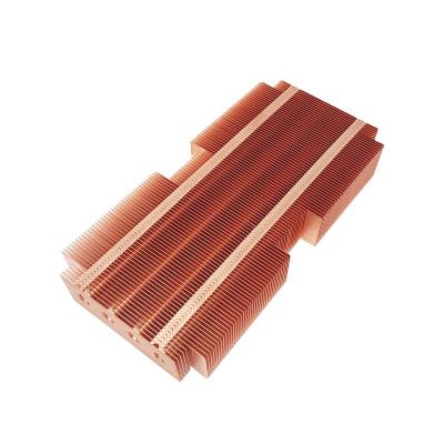 China Customized Wholesale Electronic Heatsink High Power Copper Drawbar Fin Heatsink For Cpu Wireless Appliance for sale