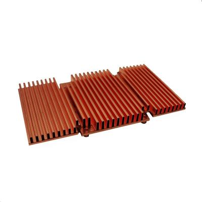 China Flat Heatsink Customized Copper Heatsink Ram Corrugated Bent Fin Heatsink 60x 30 For 300 Watt COB Led for sale