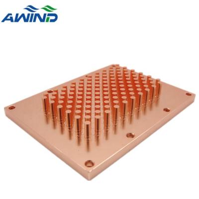 China High Power Led Radiator Street Lights Copper Pin Fin Forge Cold Heater Stacked Fin Heatsink with Passivation Finish Made in China for sale