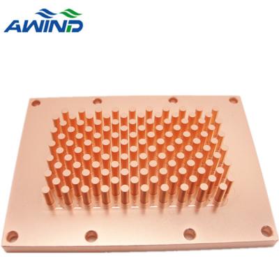 China Copper Cold Forged Heatsink 90w 400w Short Radiator With 60x60 Fan Customized Small Cold Forging Mold Led Lighting Heatsink for sale