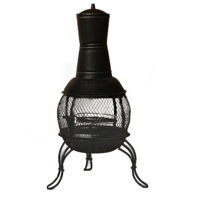 China Modern Steel Stored Garden Wood Burning Outdoor Chimeneas Patio Fire Pit With Storage for sale