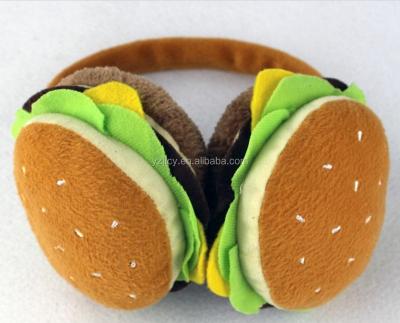 China Lovely Plush Earmuff Plush Hamburger Earmuff Plush Earmuff Baby Sleep Safety Earmuffs/Stylish Plush Cheese Burger Earmuff/Earmuff for sale